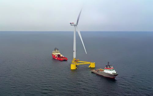 全球浮動式海上風電管道項目規模達54GW